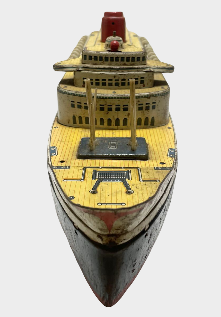 Masudaya “Queen of the Sea” Tin Passenger Ship — Extra-Large ~55 cm Showa-Era Japanese Ocean Liner