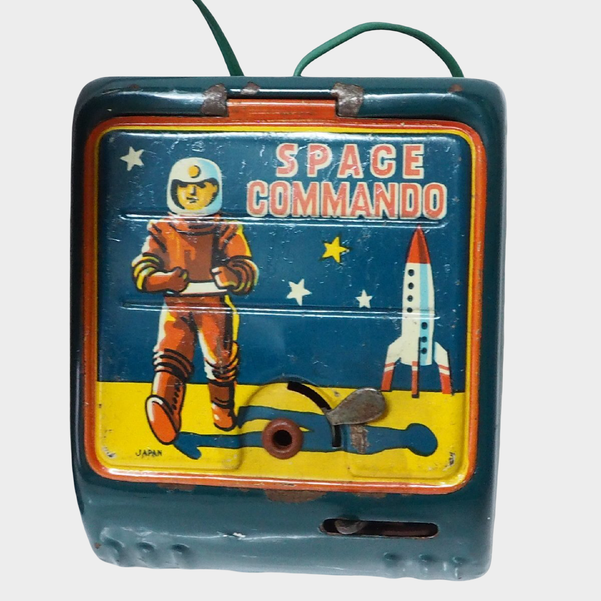 Rare Masudaya Space Man Tin Robot with Remote Control | Early Showa Japanese Astronaut Toy