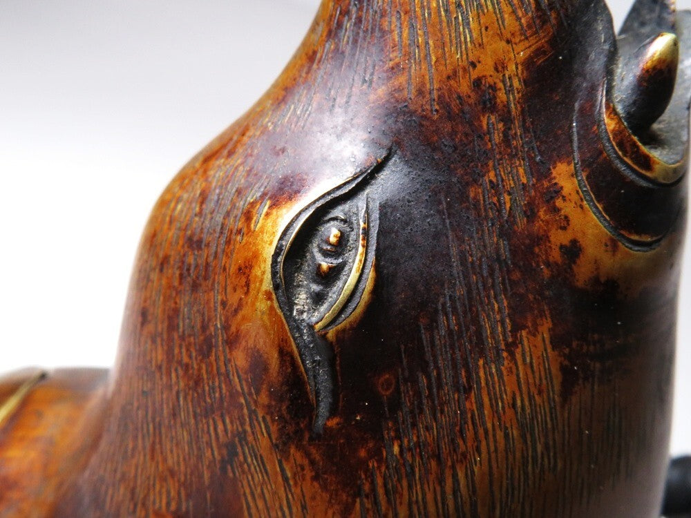 Antique Meiji Japanese Bronze Boar Incense Burner Inoshishi Sentoku Koro Sculpture