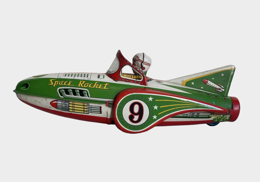 Modern Toys Space Rocket Vintage Tin Space Car Showa Era Japanese Retro Toy