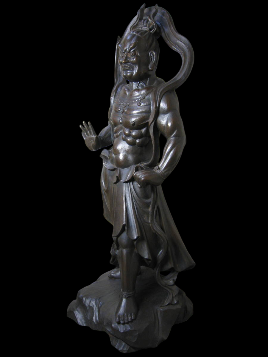 Takamura Koun — Agyo & Ungyo (Nio Guardians), bronze; publisher-certified edition, Showa-era release; highly detailed pair, approx. 56–56.5 cm