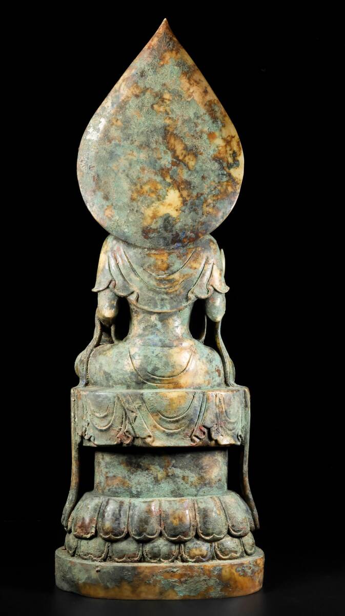 Hetian Jade Lotus Guanyin Sculpture · Monumental 72cm Carved Chinese Sacred Figure · Museum-Scale Buddhist Art Object