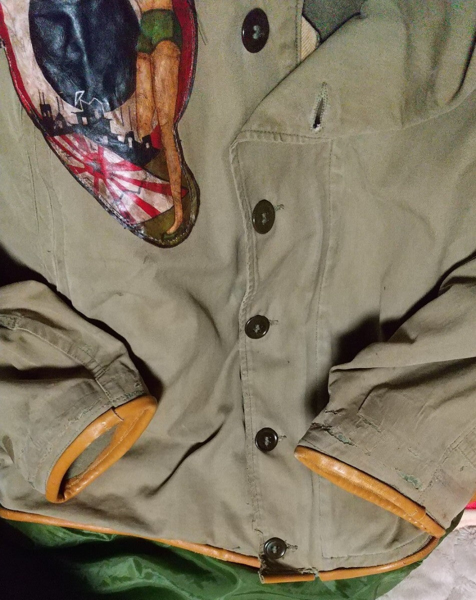Museum Grade Vintage WW2 WWII M41 Flight Jacket Hiroshima Mission Necessary Evil B29 Hand Painted Vintage Military Artifact