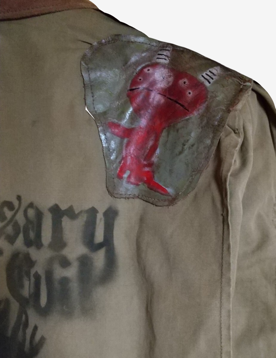 Museum Grade Vintage WW2 WWII M41 Flight Jacket Hiroshima Mission Necessary Evil B29 Hand Painted Vintage Military Artifact