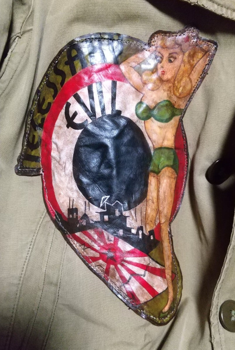 Museum Grade Vintage WW2 WWII M41 Flight Jacket Hiroshima Mission Necessary Evil B29 Hand Painted Vintage Military Artifact