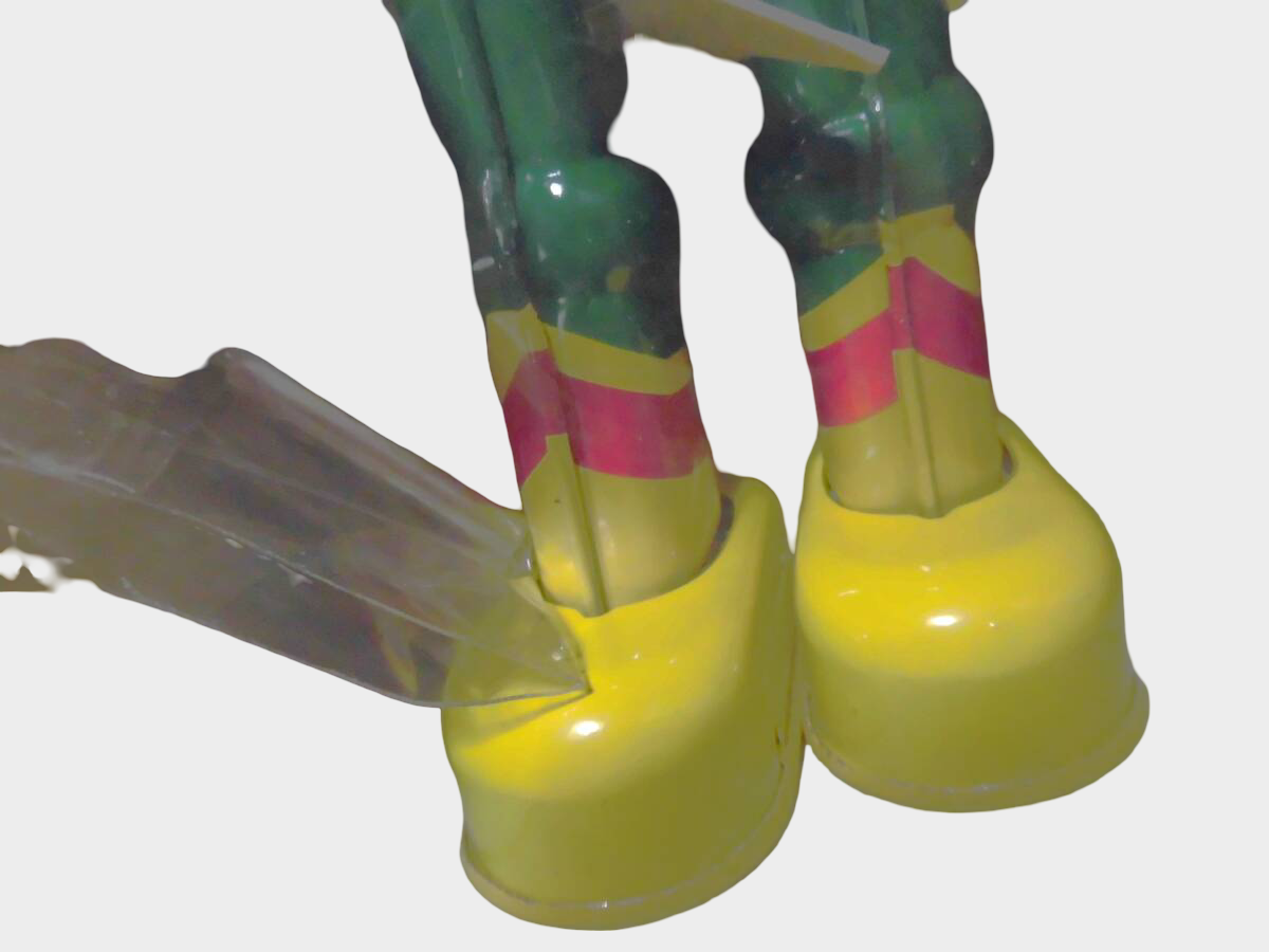 National Kid Tinplate Wind-Up Figure — Billiken Biriken Shokai Showa Tokusatsu Hero, Boxed