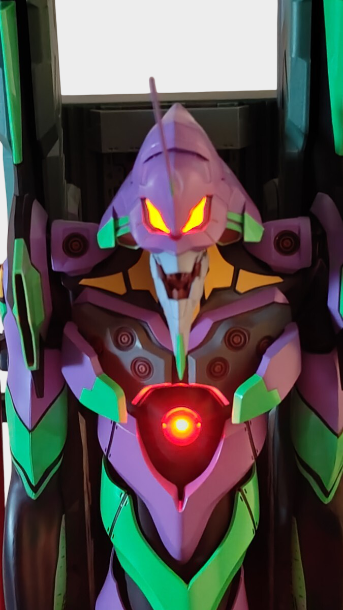 Neon Genesis Evangelion Unit-01 Custom Diorama Statue — Hand-Built Illuminated Display Figure