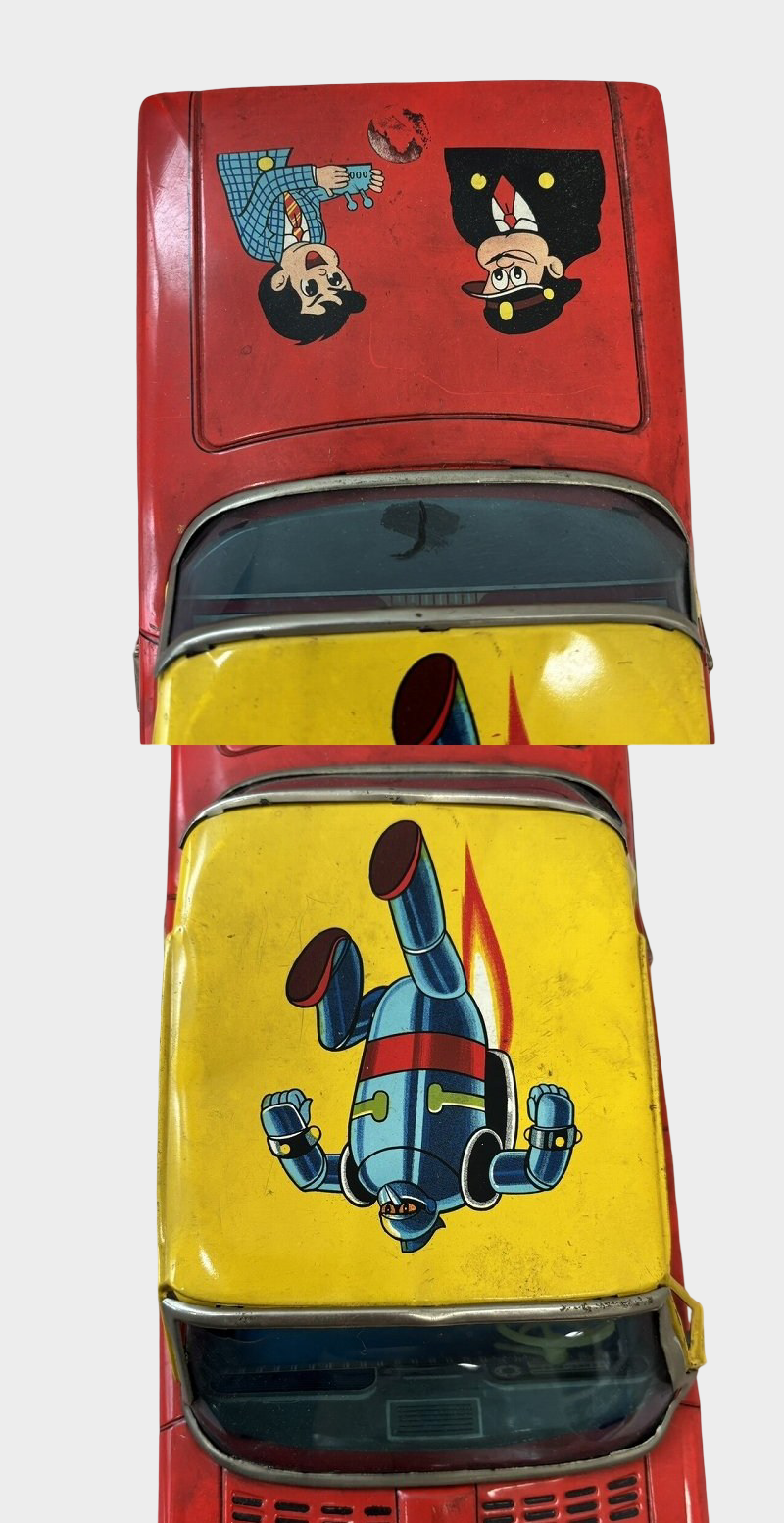 Nomura FK-4689 Tetsujin 28 Tin New Buick Car — Large Showa Character Vehicle