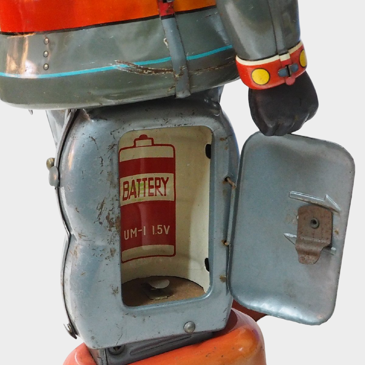 Nomura Tetsujin 28-go No.2 Silver Tin Robot Walking | Early Showa Japanese Giant Robot Toy