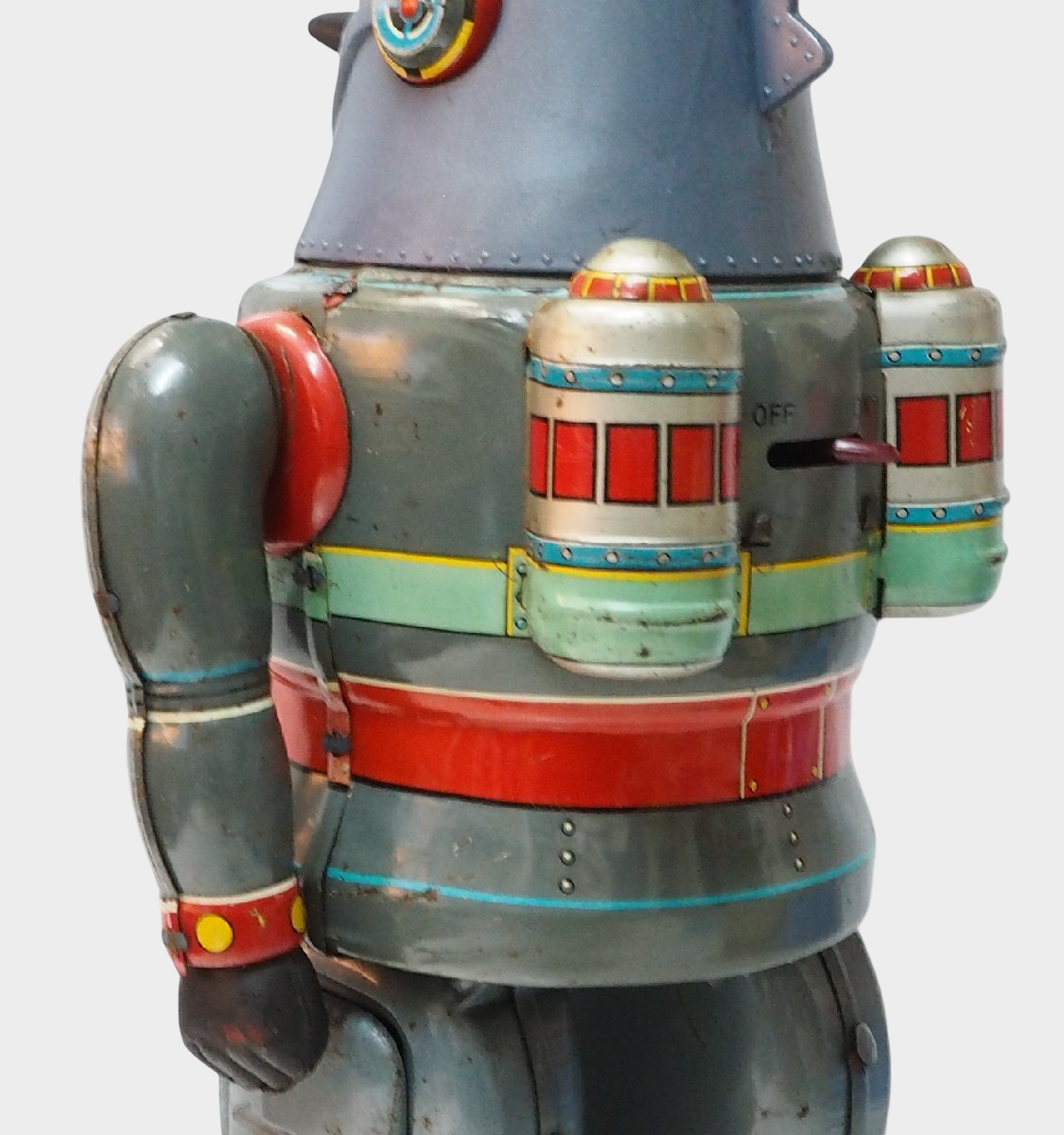 Nomura Tetsujin 28-go No.2 Silver Tin Robot Walking | Early Showa Japanese Giant Robot Toy