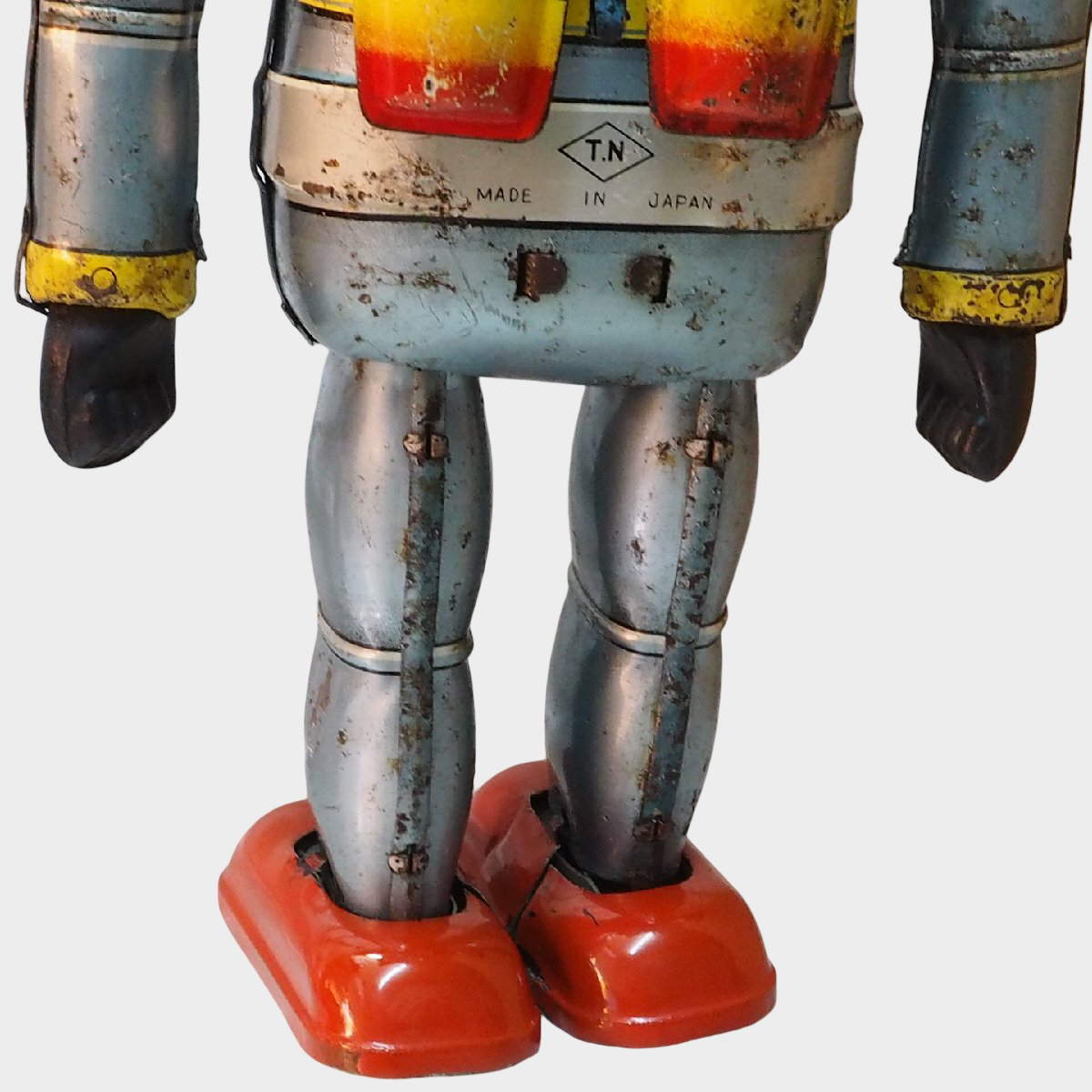 Nomura Tetsujin 28-go No.3 Silver Tin Robot with Box | Early Showa Japanese Mechanical Icon