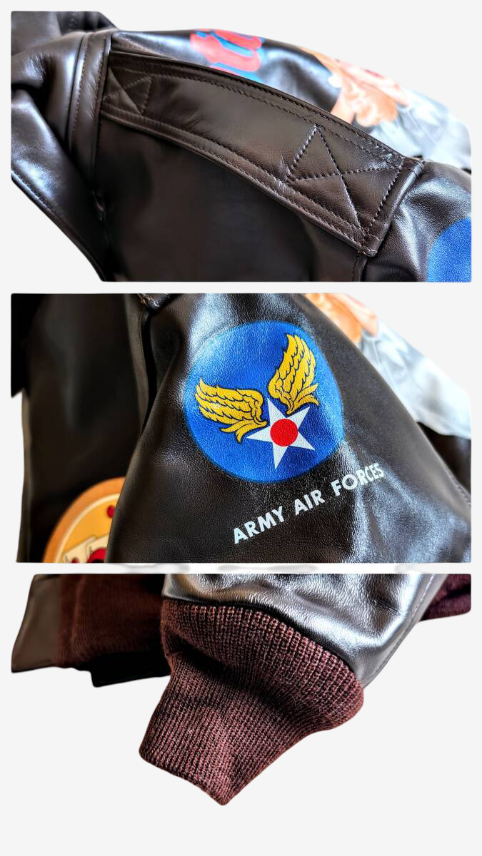 Old Real McCoy’s Type A-2 Sleepytime Suzie Hand-Painted Horsehide Flight Jacket, 1993, No. 33 of 60, Size 36
