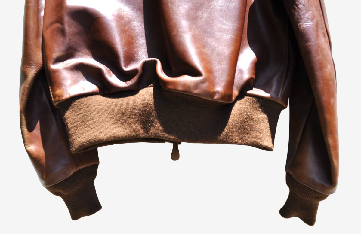 Old Real McCoy A2 Hand Finish Horsehide Jacket Size 38 Rare Premium Reproduction Rough Wear