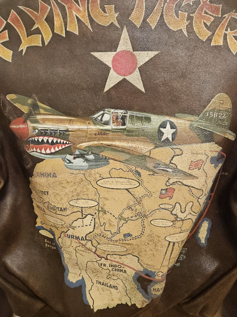 Old Real McCoy’s Flying Tigers A-2 Back Paint Jacket 1993 Limited 50 Horsehide Leather Size 36