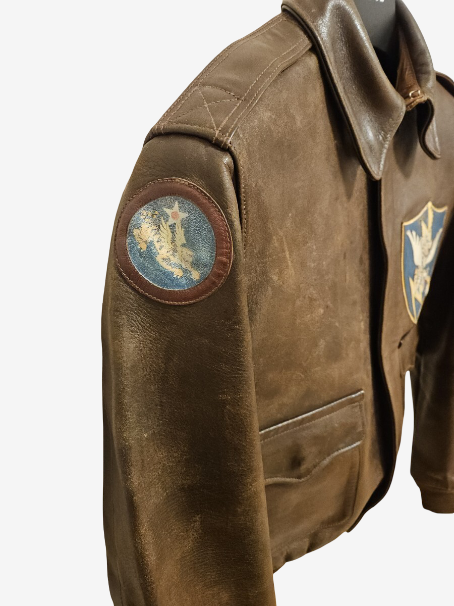 Old Real McCoy’s Flying Tigers A-2 Back Paint Jacket 1993 Limited 50 Horsehide Leather Size 36