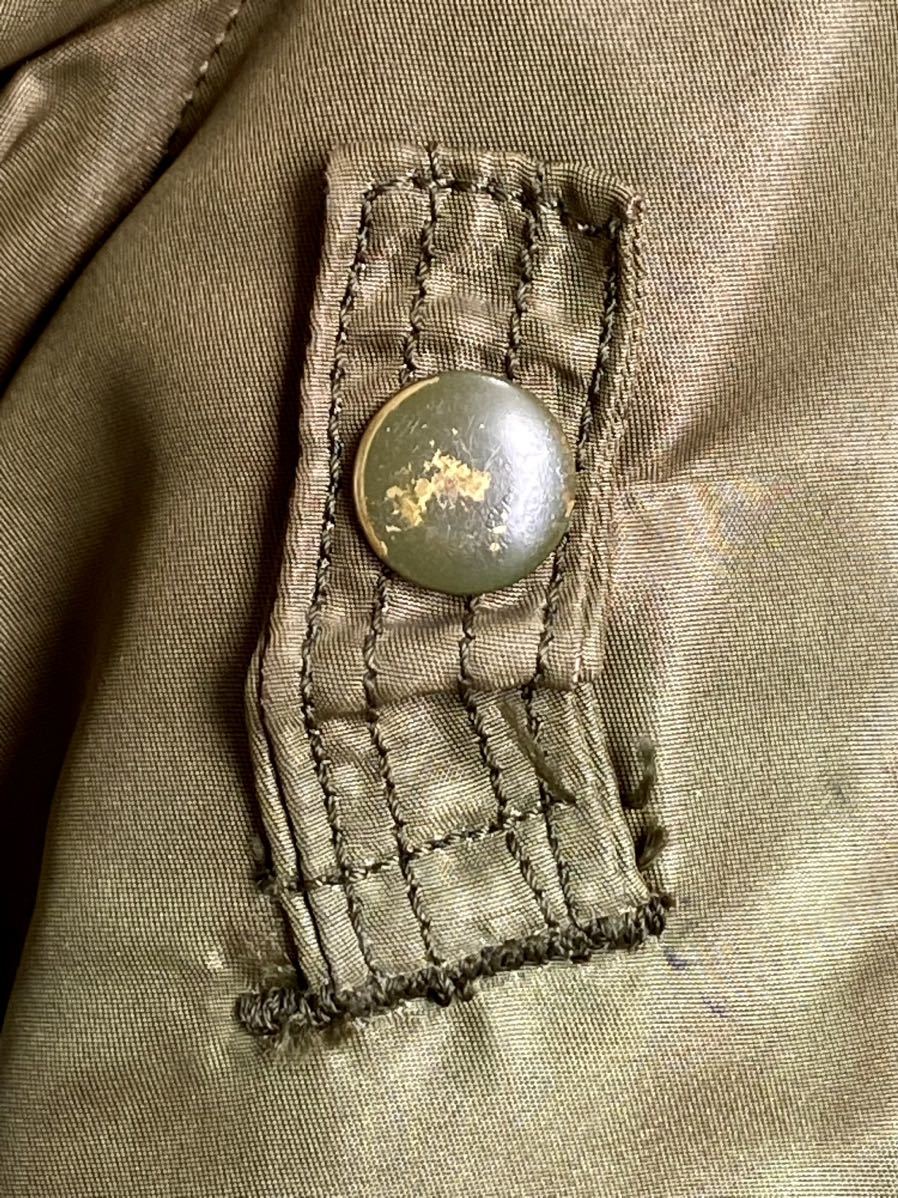 Original USAF B-15B Flight Jacket Black Label Mouton Collar Vintage Nylon Military Jacket