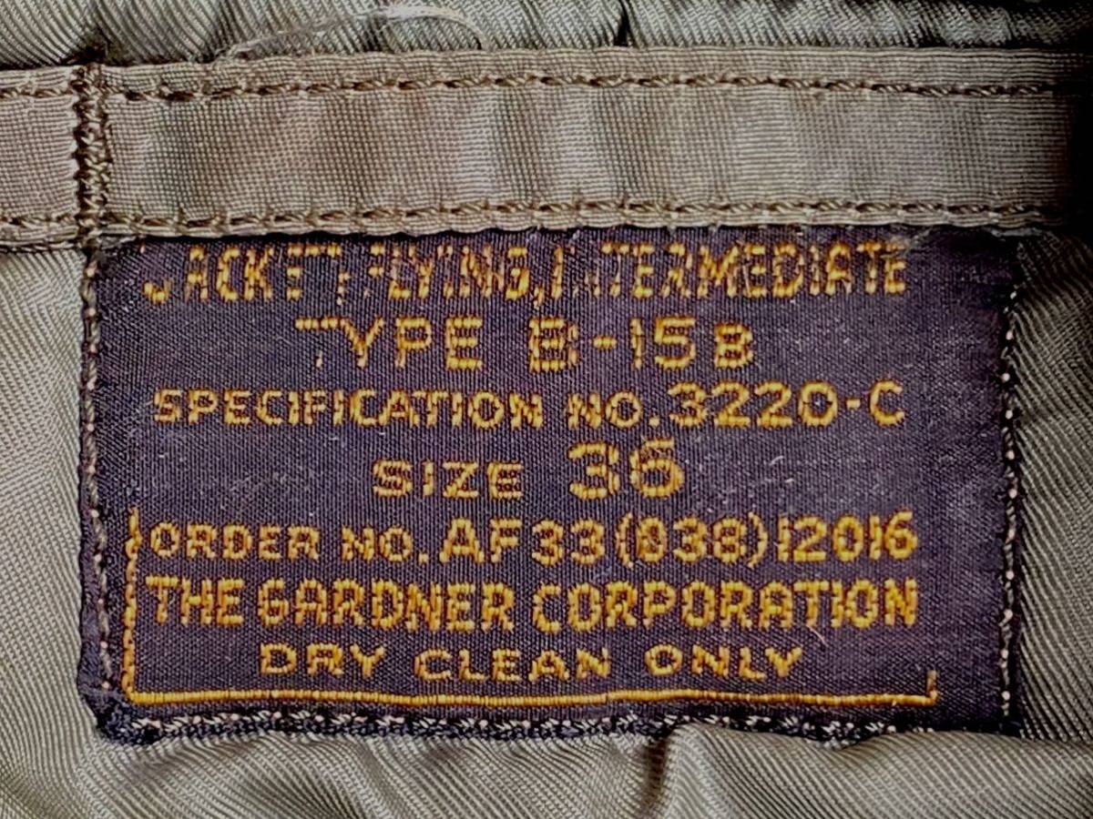 Original USAF B-15B Flight Jacket Black Label Mouton Collar Vintage Nylon Military Jacket
