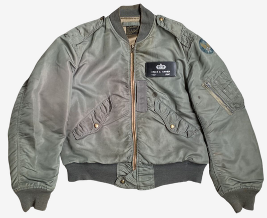 Original USAF L-2B Flight Jacket 1st Model Caleb S Turner Named Patch Early Black Label