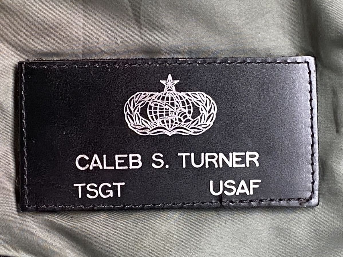 Original USAF L-2B Flight Jacket 1st Model Caleb S Turner Named Patch Early Black Label