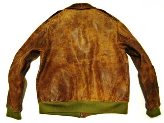 Original WW2 WWII Rough Wear A-2 Flight Jacket Size 42 Horsehide USAAF Talon Zip Vintage