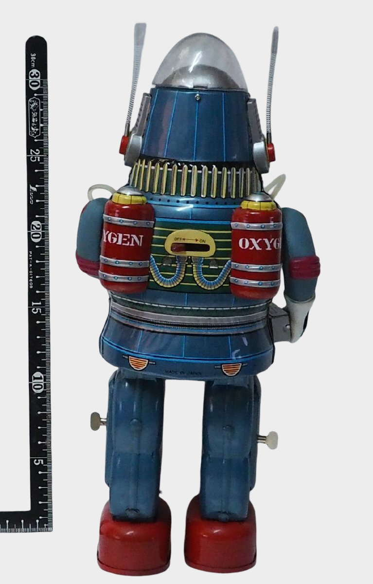 Rare Showa Osaka Tin Astronaut Walking Robot Japanese Space Toy Retro Sci-Fi Vintage