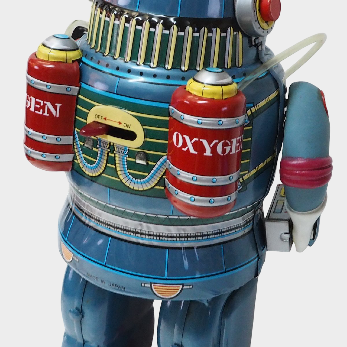 Rare Showa Osaka Tin Astronaut Walking Robot Japanese Space Toy Retro Sci-Fi Vintage