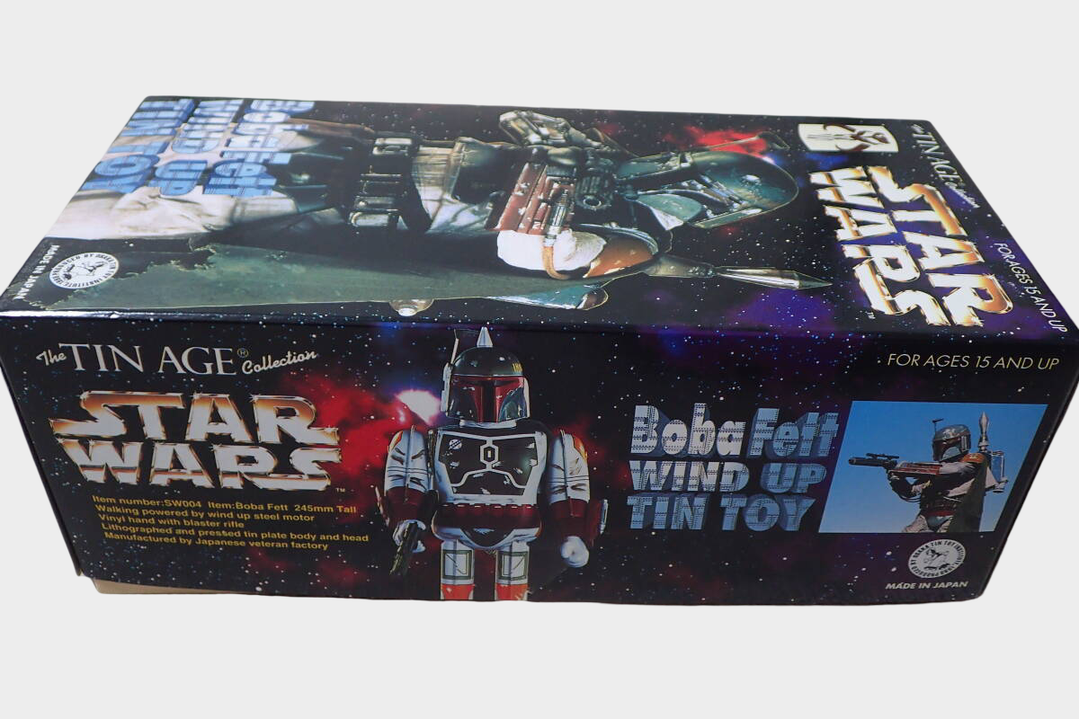 Osaka Tin Toy Museum Boba Fett Tin Wind-Up Figure — Star Wars TIN AGE Japan