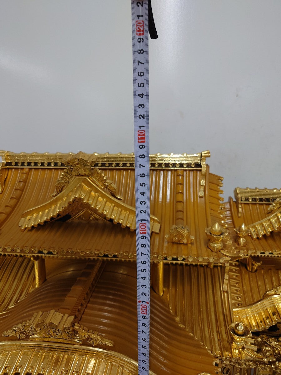 Otani-ha Guden-Style Gold Butsudan Altar Cabinet — Large-Format Domestic Shrine Architecture (109h x 104w x 47d cm) — Estate / Temple Annex Scale