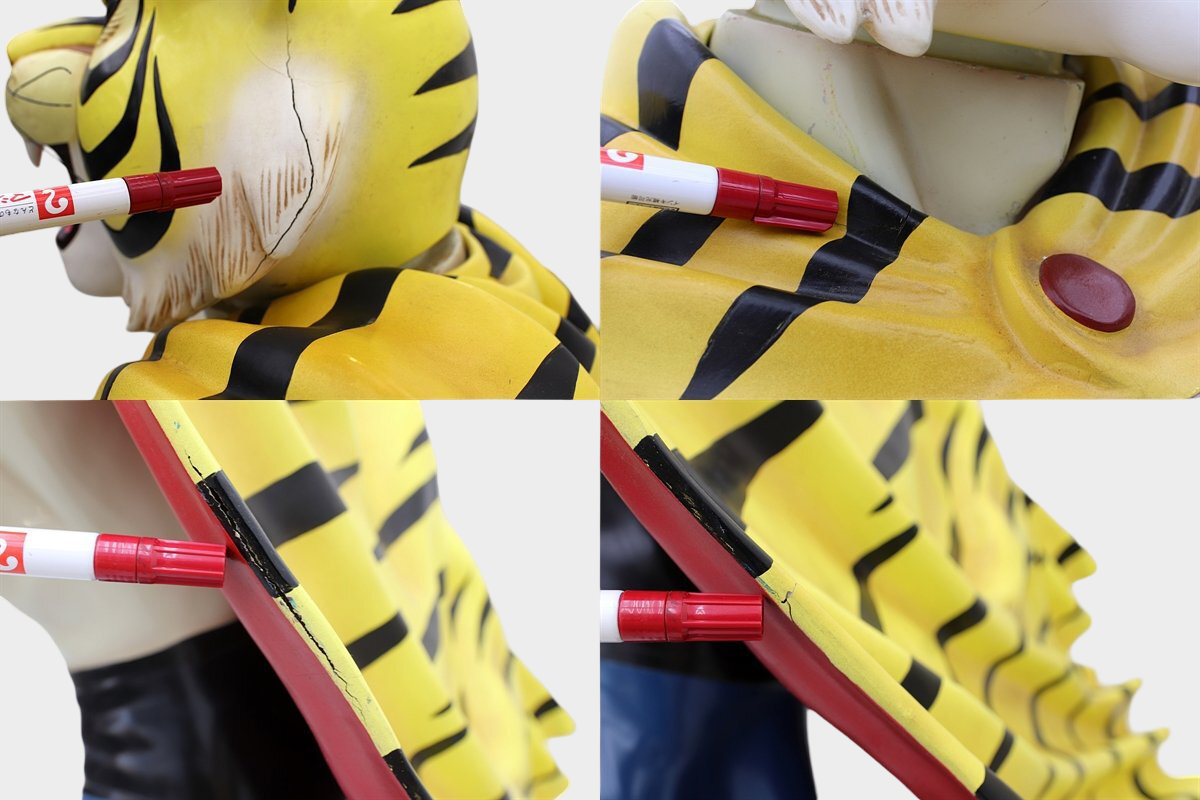Life-Size Japanese Anime Hero Tiger Mask Wrestler Display Figure — 183cm FRP Exhibition Statue, Showa Wrestling Icon