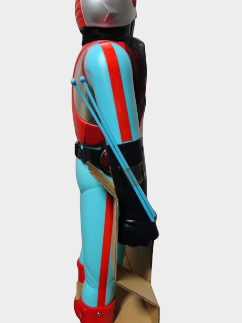 Popy Kamen Rider X Jumbo Machinder Figure, Vintage Showa-Era 60cm Hero Display Piece, Deadstock Condition