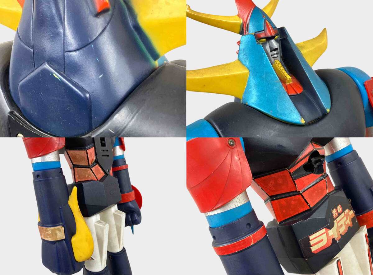 Popy Jumbo Machinder Brave Raideen — Giant Vintage Robot Figure with Box & Accessories, Classic Japanese Super-Robot Display Piece