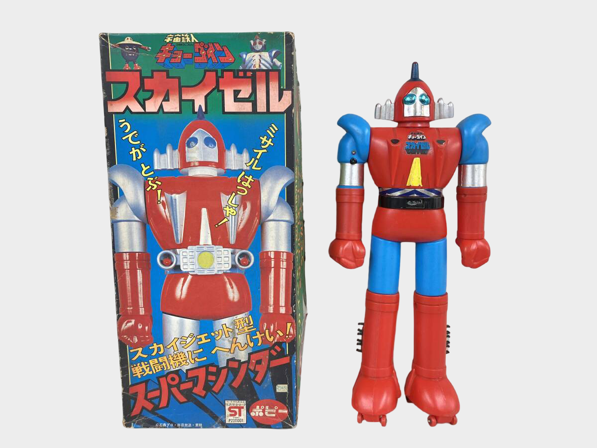Popy Jumbo Machinder Skyzel Kyodain Vintage Giant Robot Figure With Box Accessories Display-Class Tokusatsu Icon