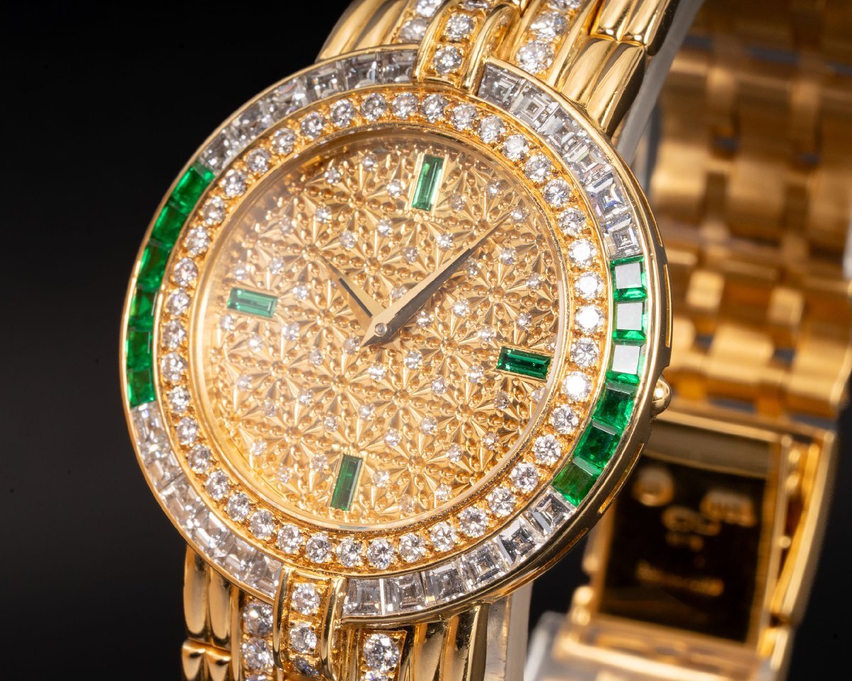 Patek Philippe Calatrava 3982/23J 18KYG Diamond Emerald Ladies Watch