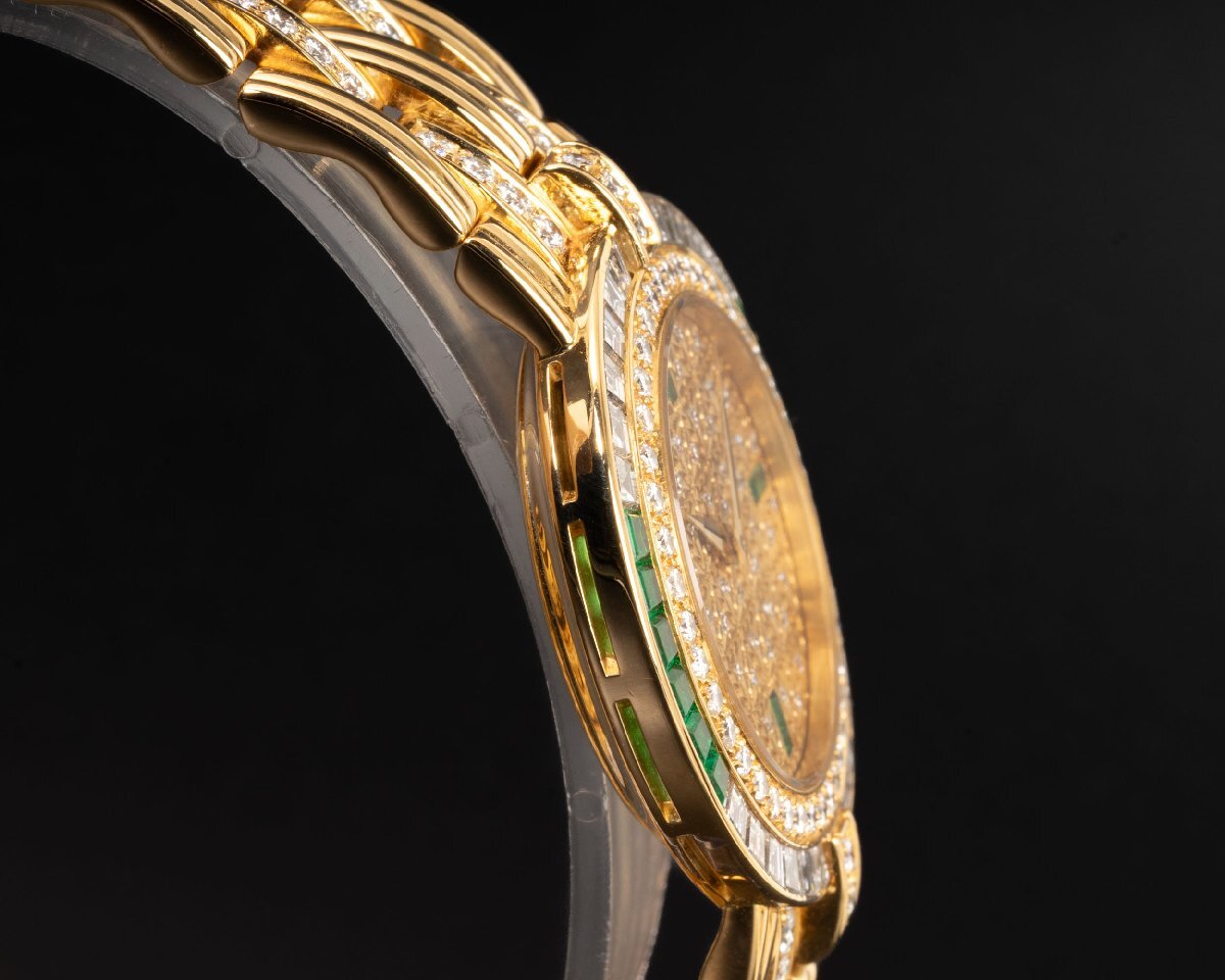 Patek Philippe Calatrava 3982/23J 18KYG Diamond Emerald Ladies Watch