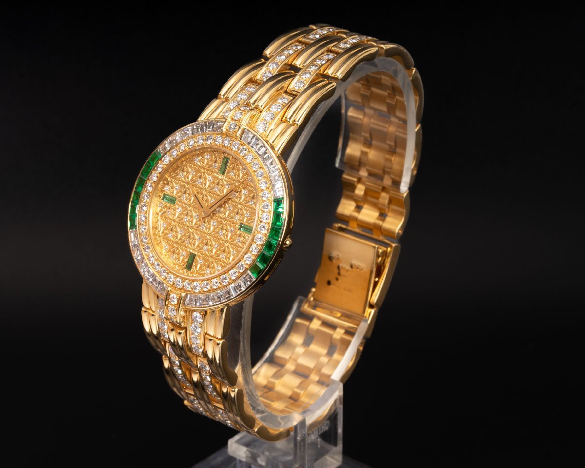 Patek Philippe Calatrava 3982/23J 18KYG Diamond Emerald Ladies Watch