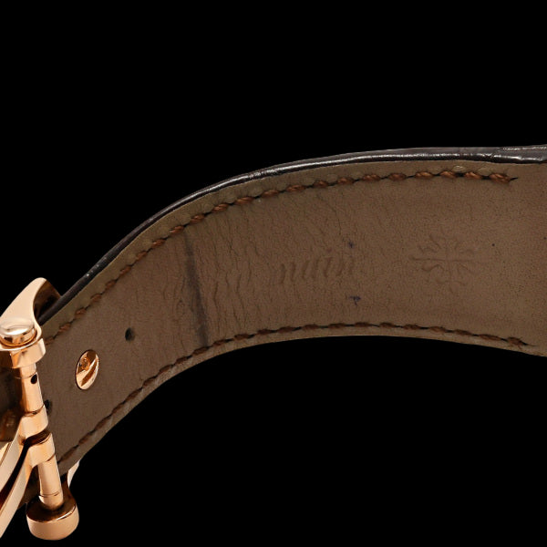 Patek Philippe Nautilus 5724R-001 Rose Gold Baguette Diamond Bezel Dark Brown Embossed Dial Moonphase Power Reserve 40mm