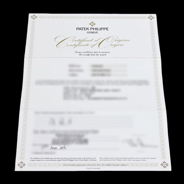 Patek Philippe Nautilus 5724R-001 Rose Gold Baguette Diamond Bezel Dark Brown Embossed Dial Moonphase Power Reserve 40mm