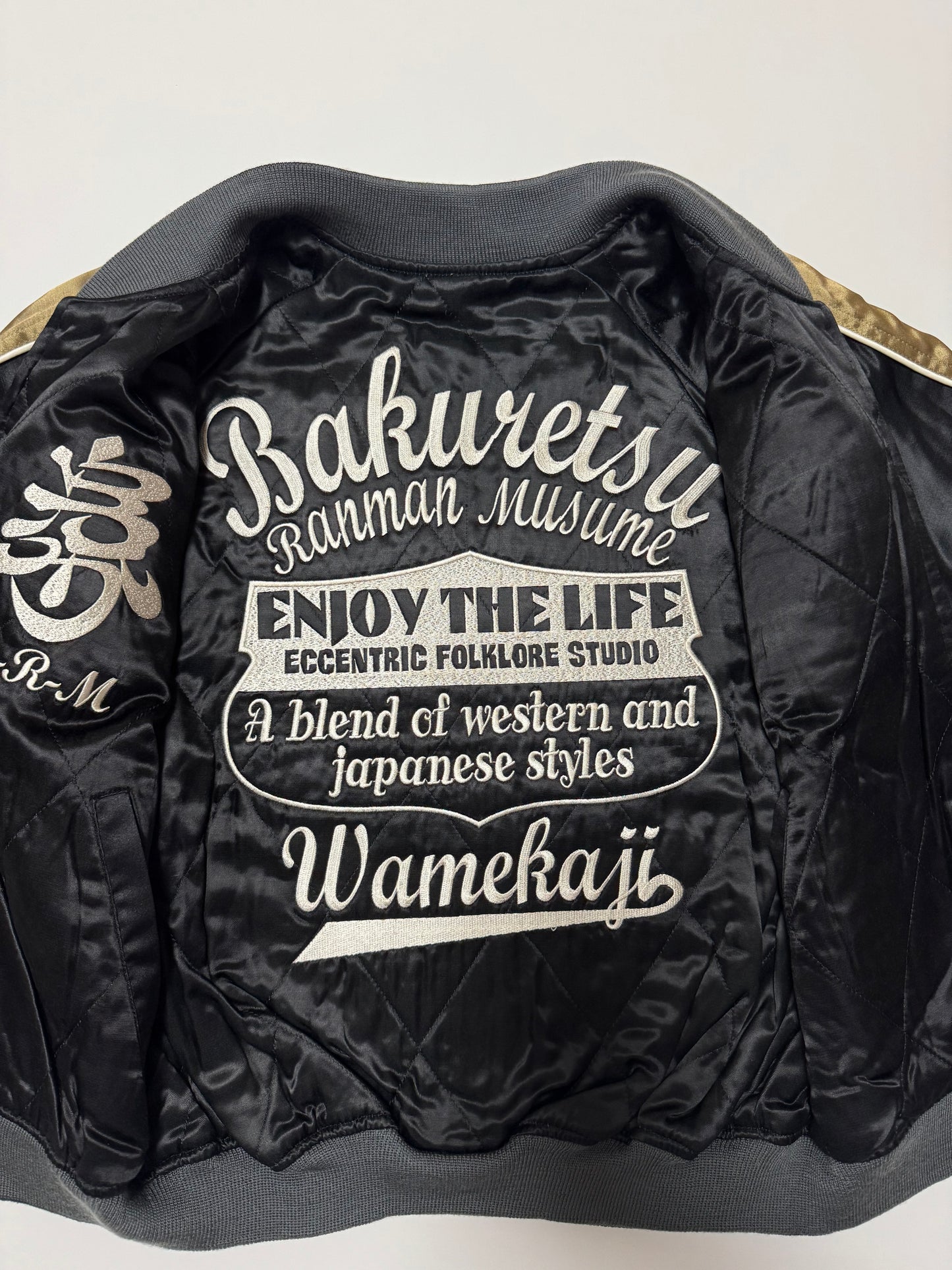 BRM Bakuretsu Ranman Musume Suikoden Wu Song Reversible Sukajan Jacket Size 38 Japanese Tattoo Bomber