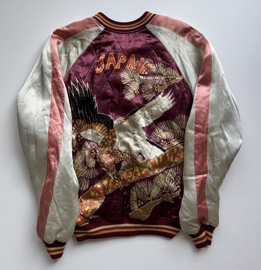 Vintage WAREHOUSE Reversible Sukajan Jacket Size 38 Eagle Dragon Mount Fuji Japanese Souvenir Bomber S M