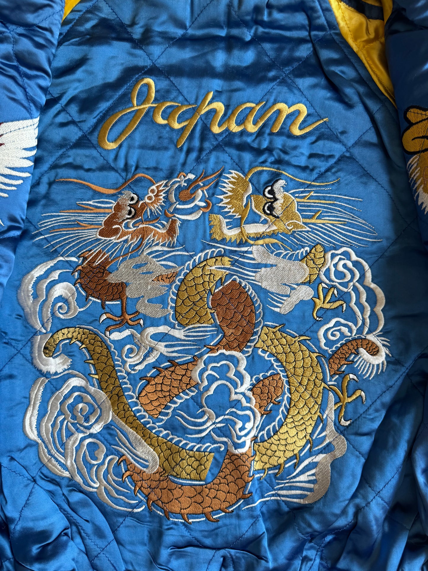 Vintage Switch Yokozuna Sumo Sukajan Jacket Reversible Tiger Eagle Dragon Japan Bomber Free Size S M