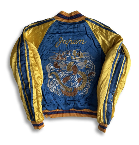 Vintage Switch Yokozuna Sumo Sukajan Jacket Reversible Tiger Eagle Dragon Japan Bomber Free Size S M