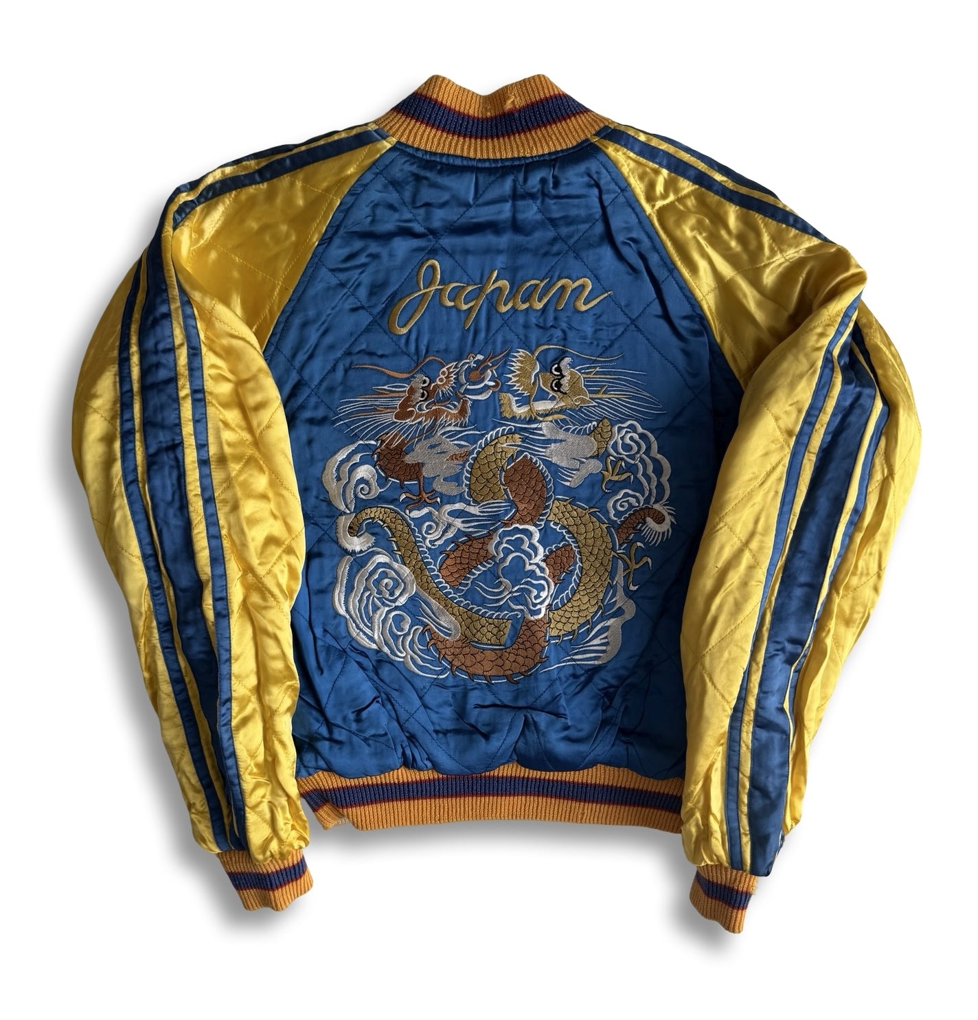 Vintage Switch Yokozuna Sumo Sukajan Jacket Reversible Tiger Eagle Dragon Japan Bomber Free Size S M