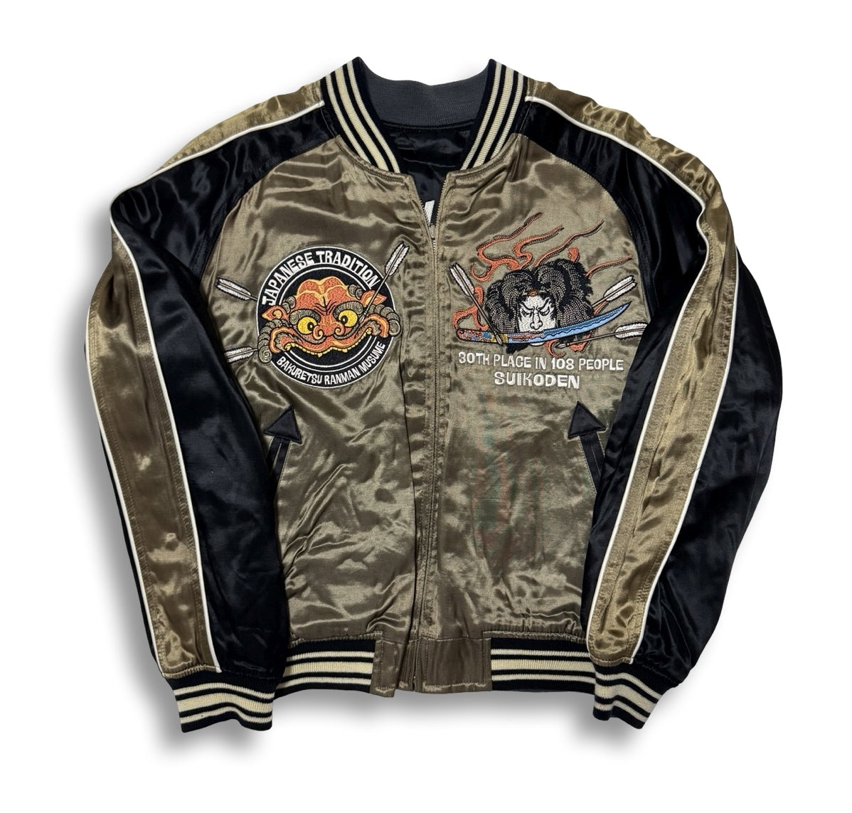 BRM Bakuretsu Ranman Musume Suikoden Wu Song Reversible Sukajan Jacket Size 38 Japanese Tattoo Bomber