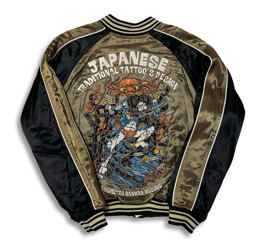 BRM Bakuretsu Ranman Musume Suikoden Wu Song Reversible Sukajan Jacket Size 38 Japanese Tattoo Bomber
