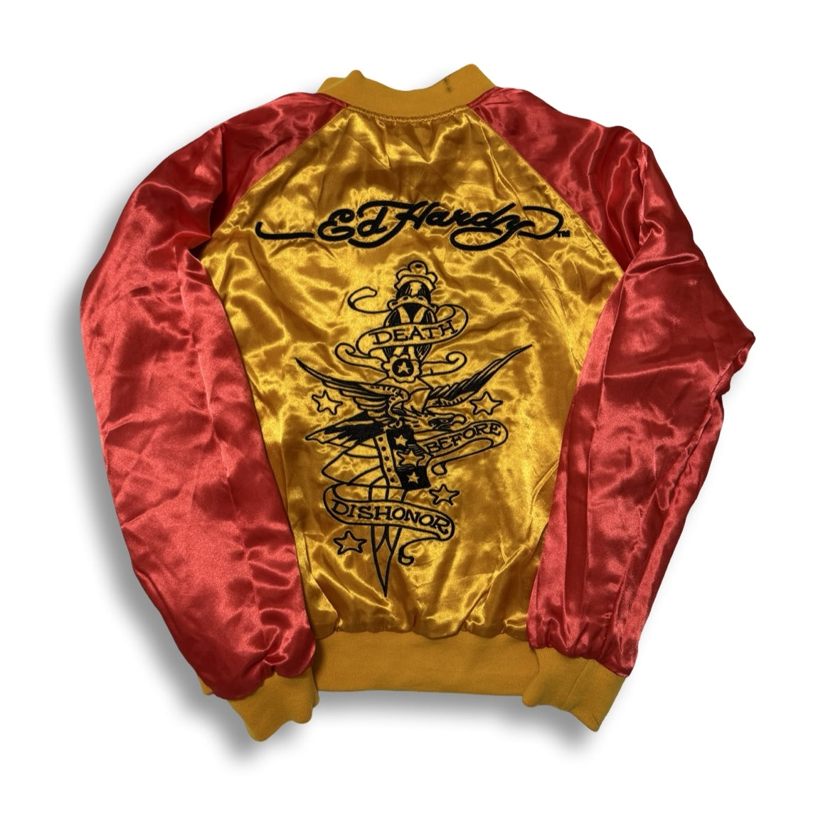 ジャケット・アウター ED Hardy vintage reversible sukajan Y2K Ed Hardy Reversible Sukajan Jacket Winged Griffin Skull Eagle