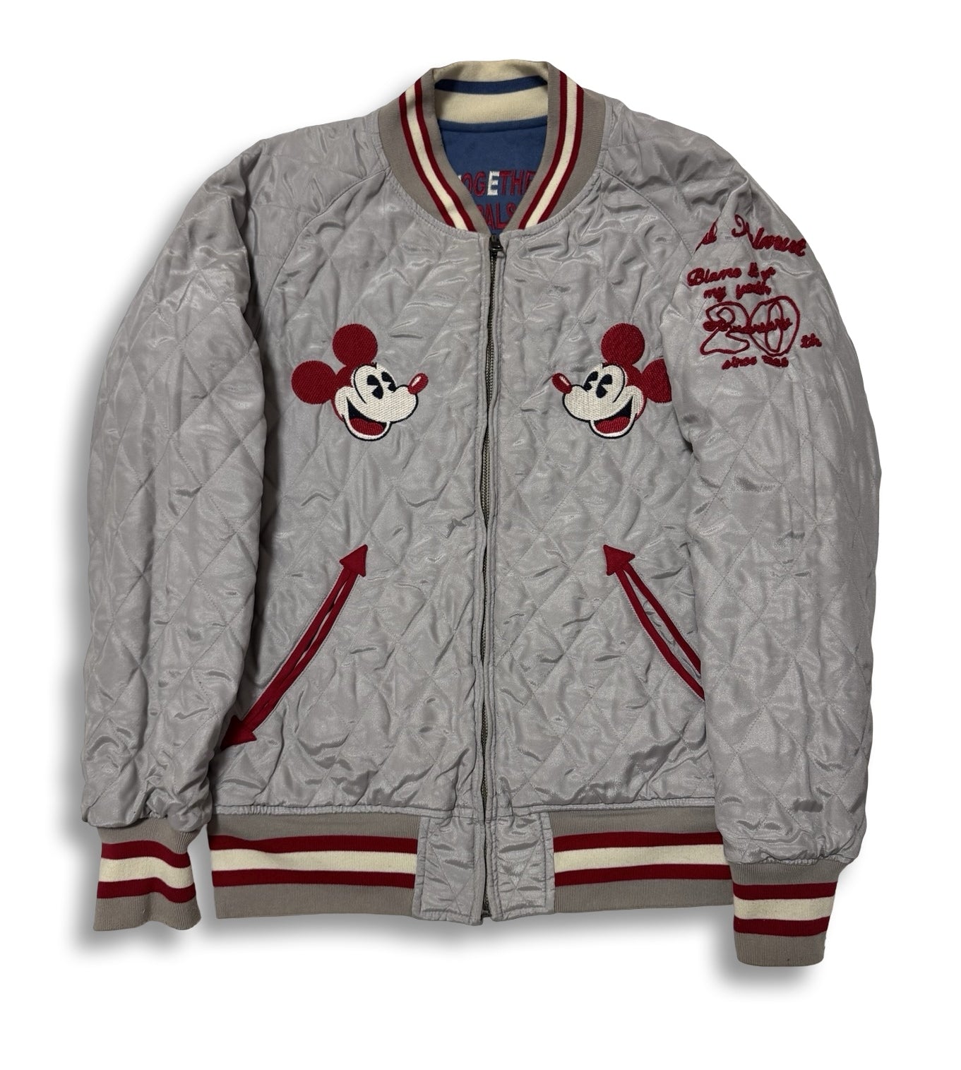 Rare Karl Helmut x Disney Mickey Mouse Reversible Jacket S, Hokusai Wave 20th Anniversary Japanese Disneyana