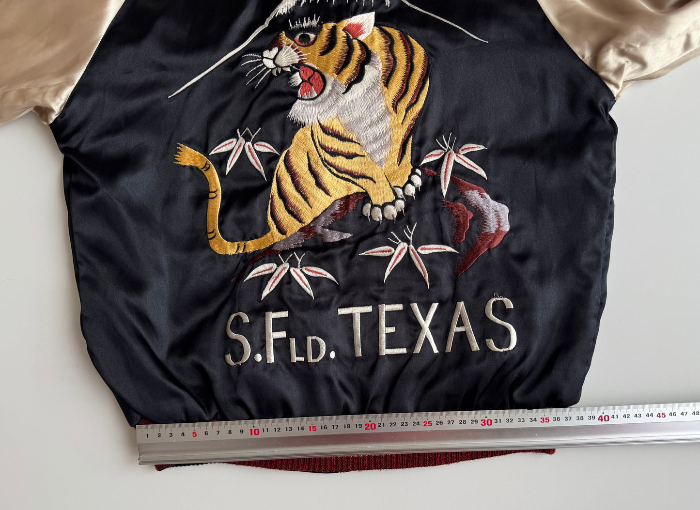 Vintage Tailor Toyo Enterprise Reversible Sukajan Jacket Tiger Eagle Mt Fuji Texas Japan Embroidered Satin Souvenir Bomber M-L