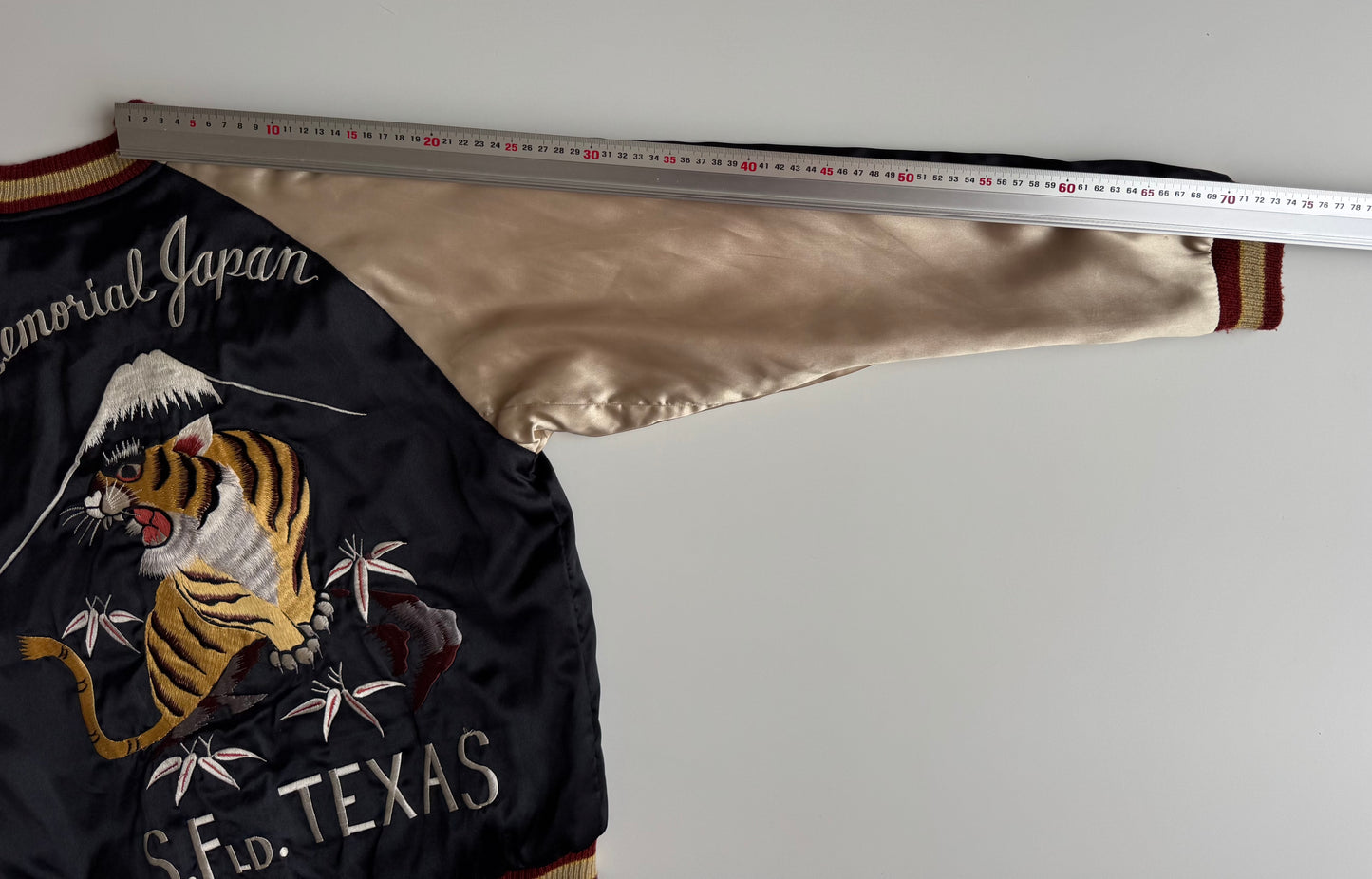 Vintage Tailor Toyo Enterprise Reversible Sukajan Jacket Tiger Eagle Mt Fuji Texas Japan Embroidered Satin Souvenir Bomber M-L