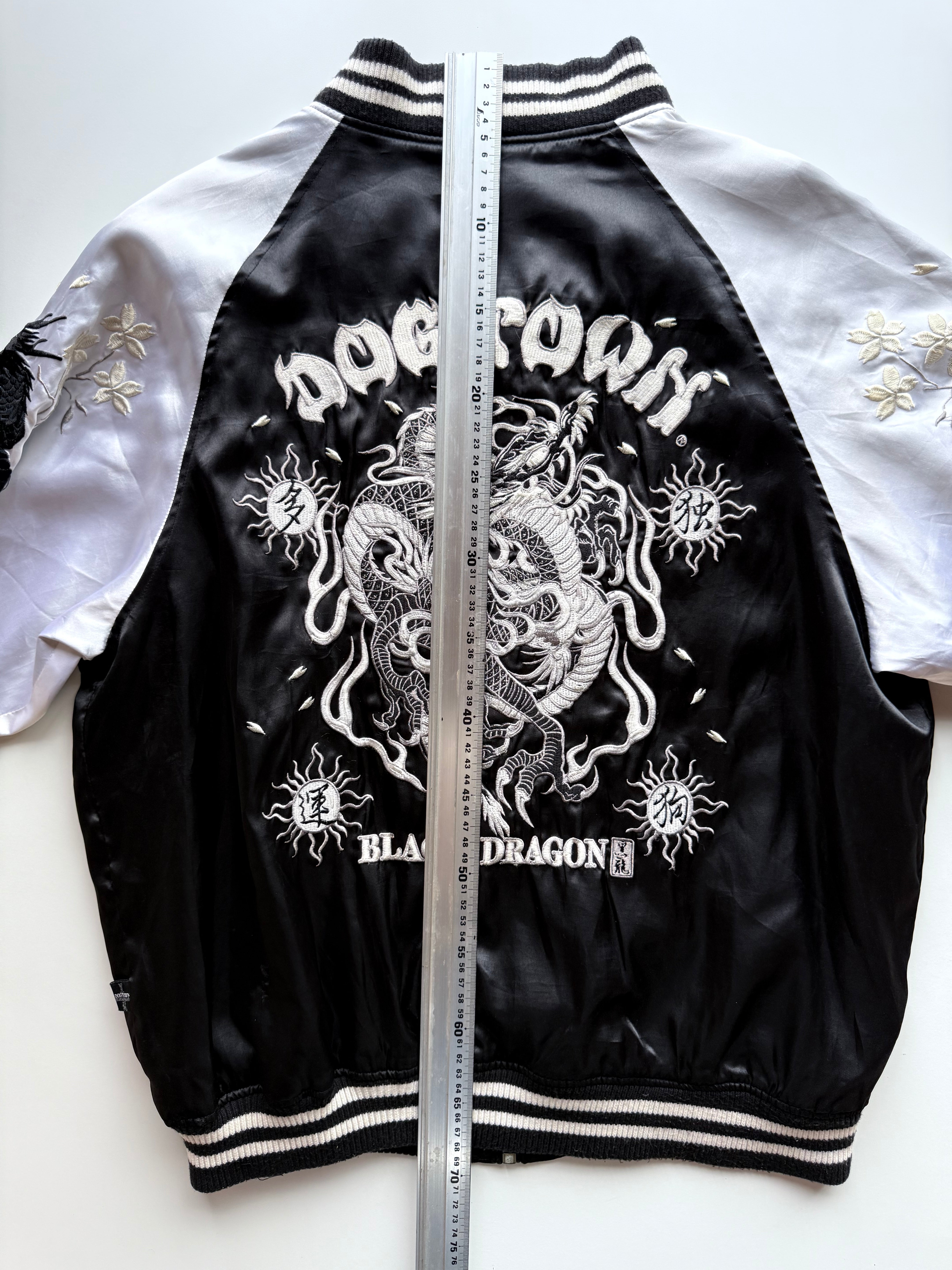 Vintage Dogtown Black Dragon Sukajan Jacket Vintage Silver