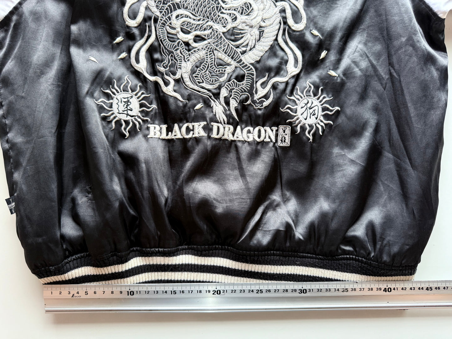 Vintage Dog Town Black Dragon Sukajan Jacket Silver Black Dragon Embroidered Japanese Y2K Souvenir Bomber